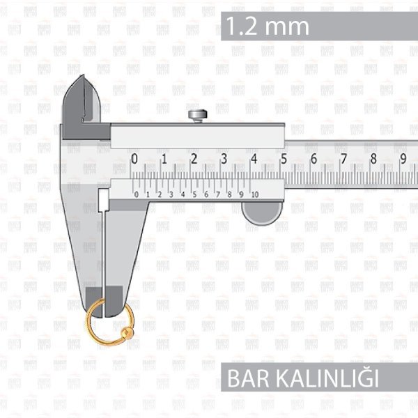 Cerrahi Çelik Toplu Altın Sarısı Halka Piercing