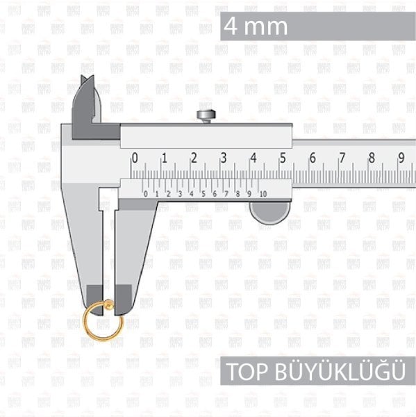 10 Adet Cerrahi Çelik Toplu Altın Sarısı Halka Piercing