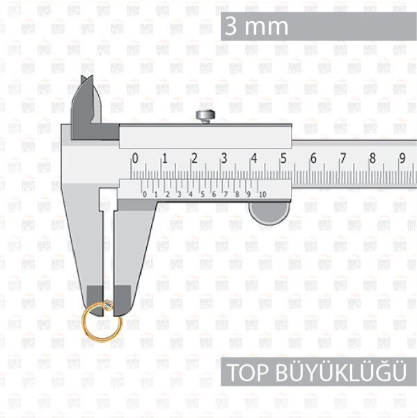 10 Adet Cerrahi Çelik Toplu Beyaz Taşlı Altın Sarısı Halka Piercing