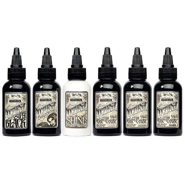 Nocturnal Ink Full Set 1 oz 30 ml Çizgi, Dolgu, Gölge ve Beyaz Set