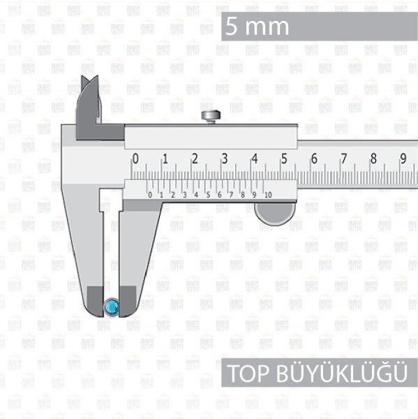 20 Adet Cerrahi Çelik 1.6 mm Bar Topu Turkuaz Taşlı