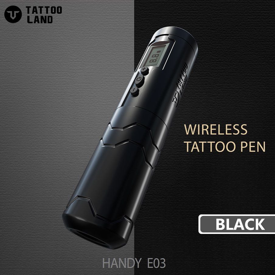 Tattoo Land Handy E03 Kablosuz Şarj Edilebilir Pilli Bataryalı Rotary Pen Dövme Makinesi 3,5mm Stroke