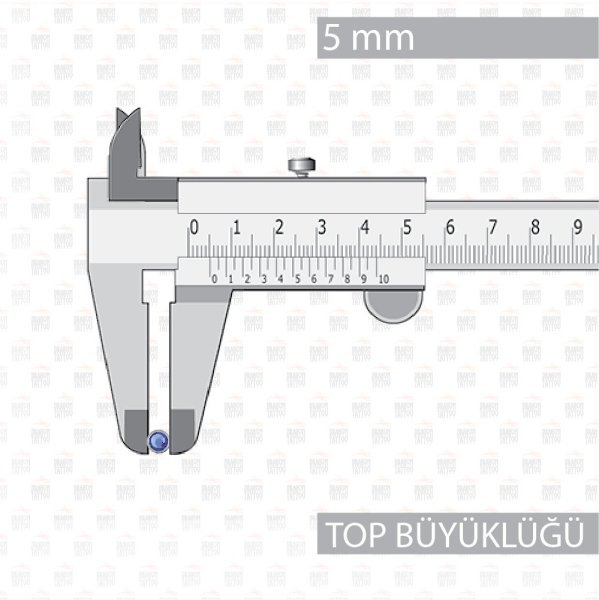 20 Adet Cerrahi Çelik 1.6 mm Bar Topu Mavi Taşlı