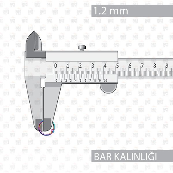 Cerrahi Çelik Toplu Multicolor Çok Renkli Halka Piercing