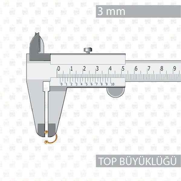 Cerrahi Çelik Çift Toplu Altın Sarısı Halka Piercing