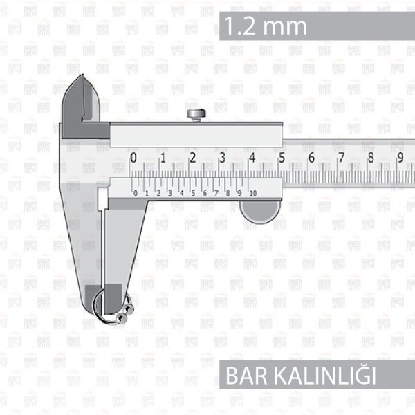 10 Adet Cerrahi Çelik Çift Toplu Halka Piercing