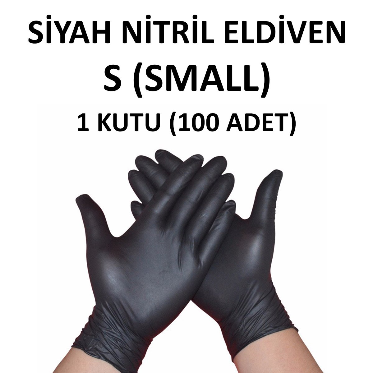 Eldiven Nitril Siyah S Small Küçük Boy Has-Pet (Kutu - 100 Adet) Haspet