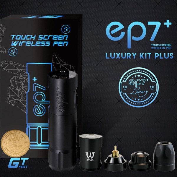 Ava EP7 Luxury Kit Plus Kablosuz, Bataryalı, Şarjlı Rotary Pen Dövme Makinesi