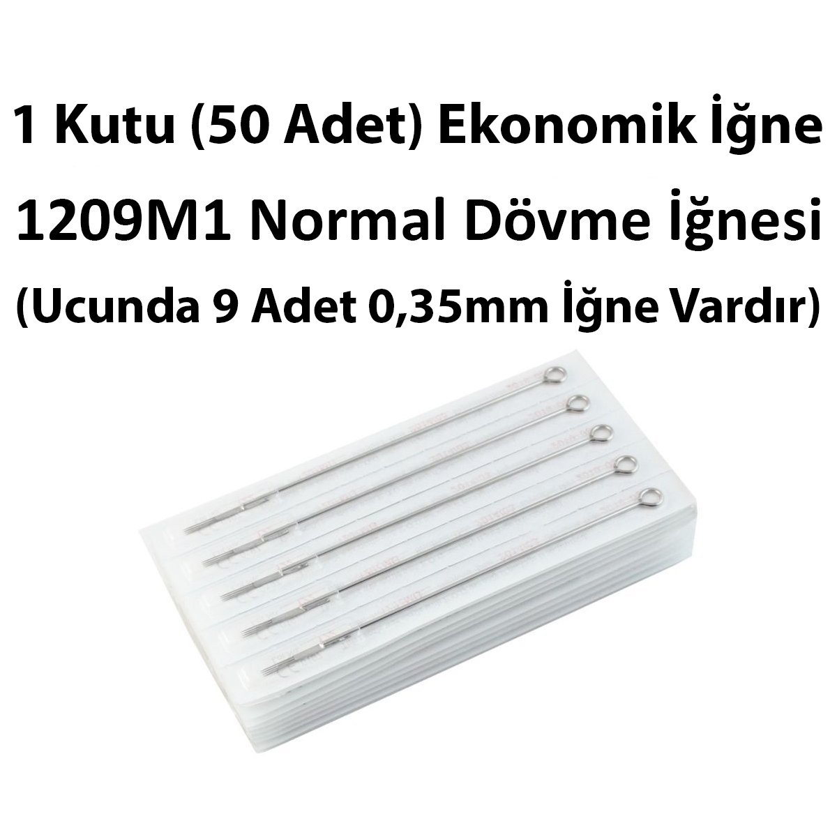 1 Kutu 1209 M1 9 Magnum Ekonomik Dövme İğnesi (50 Adet)