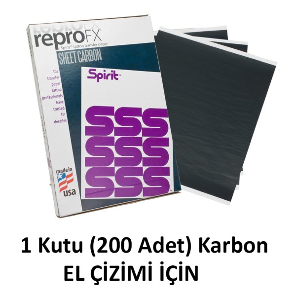 El Çizimi Kalın Karbon Spirit USA Sheet Carbon Transfer Kopya Kâğıdı (200 Adet)