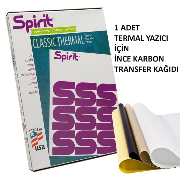 Termal Makineye Özel Spirit USA Thermal Transfer Kopya Kâğıdı A4 29cm Uzunluk (1 Adet)