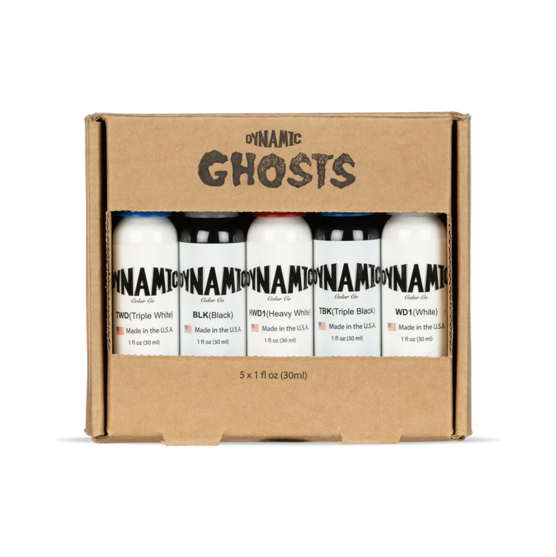 Dynamic Tattoo Ink Ghosts 1 oz 30 ml Siyah ve Beyaz Dövme Boyası Seti