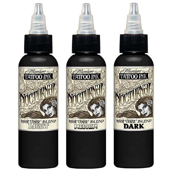 Nocturnal Tattoo Ink Gray Wash Set 4 oz / 120 ml Gölge Seti