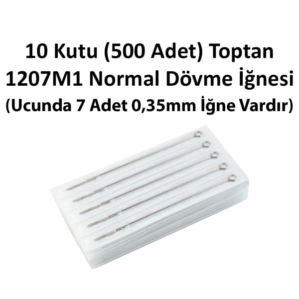 10 Kutu 1207 M1 7 Magnum Toptan Dövme İğnesi (500 Adet)