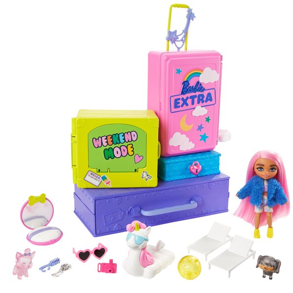 HDY91 Barbie Extra - Mini Bebekler ve Hayvan Dostlarının Seyahat Maceraları