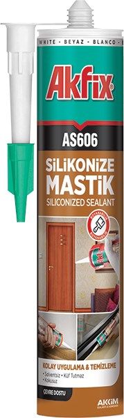 Akfix Silikonize Mastik Siyah 280ml AS606