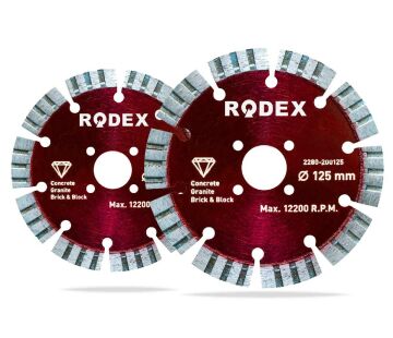 Rodex  RRF115 Turbo Elmas Kesme Diski Lazer Kaynaklı 115 mm