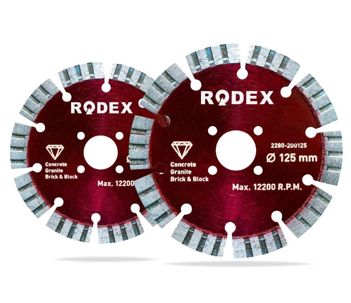 Rodex  RRF125 Turbo Elmas Kesme Diski Lazer Kaynaklı 125 mm