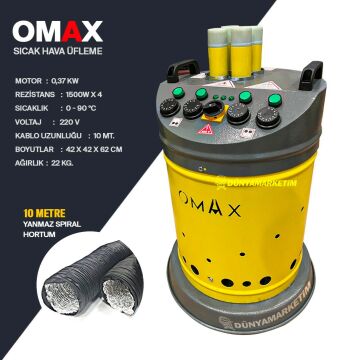 Omax Profesyonel Oto Koltuk Kurutma Makinası Sıcak Hava Üretici Ahtapot