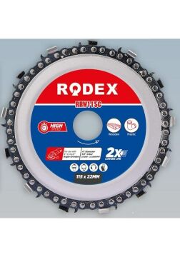 Rodex RRW115C Zincirli Ahşap İşleme Oyma Kesme Disk 115 MMM