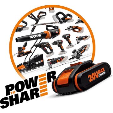 WORX WA3601 20Volt 2.0Ah. PowerShare Li-ion Akü ve Akü Şarj Cihazı