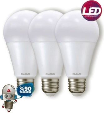 Klaus KE48630T 3'lü LED Lamba 6500K Beyaz Işık 9W