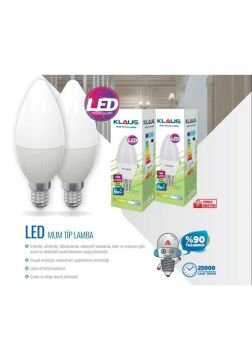 Klaus KE48603TS Mum Tipi Led Lamba 6W Beyaz