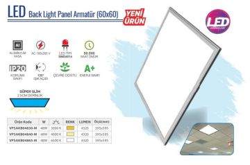 Voltek VPSAKB04840-M Backlight Led Panel Armatür