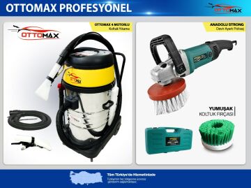 Ottomax Premium 4  Motorlu Halı Koltuk Yıkama ve Koltuk Fırçalama Seti
