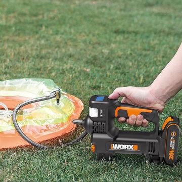 WORX WX092.9 20Volt 150 PSI Ayarlanabilir Dijital Basınç Göstergeli Hava Pompası + LED Lamba (Akü Dahil Değildir)