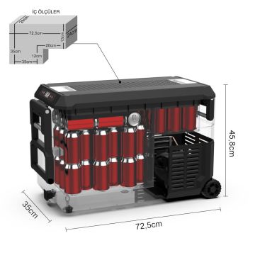 ICECO JP40PRO 12/24Volt 37 Litre Tekerlekli Outdoor Kompresörlü Oto Buzdolabı/Dondurucu