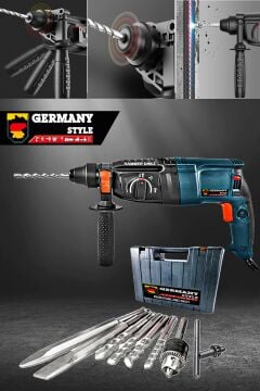 Germany Style GRM-99880VFX Kırıcı Delici 2-28mm E-Power Çelik Şanzıman Bakir Sargili Kırıcı Delici Hilti Matkap