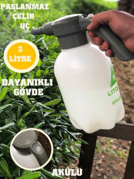 Akülü 3 Litre  Pompa Su Püskürtücü Fısfıs İlaç Pompası Bahçe Sulama Çim Sulama Pompası