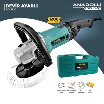 Anadolustrong ANS1002 Profesyonel Polisaj Makinesi 6 Kademeli 1200W Pasta Cila Zımpara Makinesi