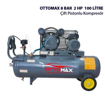 Ottomax Profesyonel Oto Yıkama Seti Proset3 200 Bar İtalyan Pompalı 100 Litre Kompresörlü