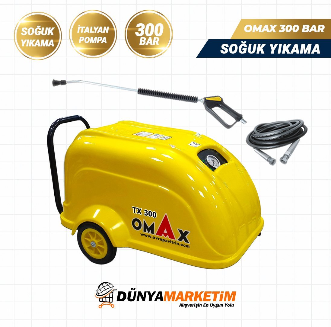 Omax TX 300 Basınçlı Yıkama Makinası İtaly Pompa Monofaze