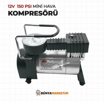 AutoKit 150 Psı Metal Gövde Mini Hava Kompresörü