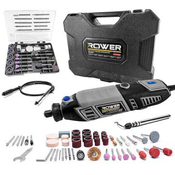 Rowermax RWRX-2065 160W Profesyonel Esnek Şaft Hediyeli 218 Parça Gravür Oyma Makinesi Dremel Seti