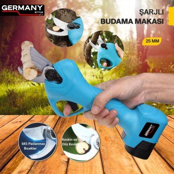 Germany Style GRM2012 36 V Max  3 Akülü Budama Makası Yedek Makaslı Çantalı