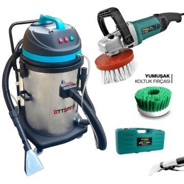 Ottomax OTX3KLSET 3 Motorlu 2800 Watt  Koltuk Yıkama ve Fırçalama Seti