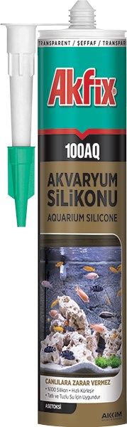 Akfix Akvaryum Silikonu 100AQ Siyah 310ml