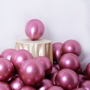 50 Lİ PEMBE KROM BALON