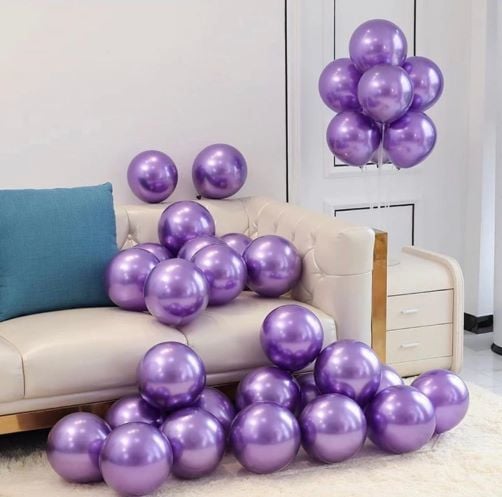 50 Lİ MOR KROM BALON