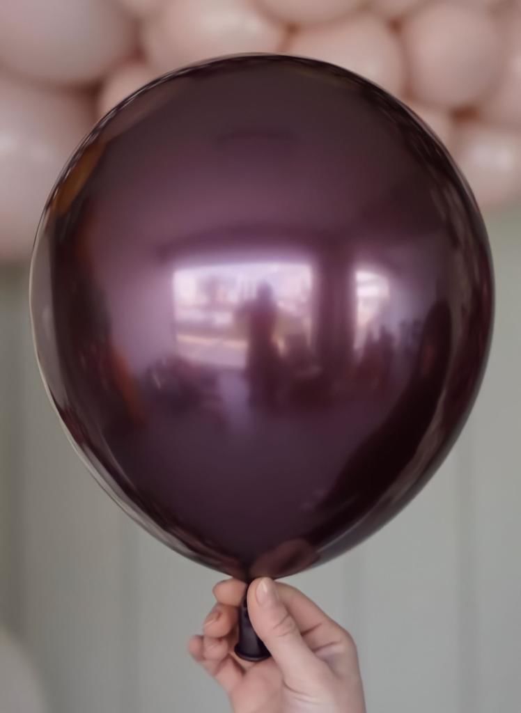 BORDO KROM BALON ( 5 ADET )