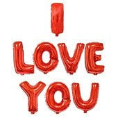 KIRMIZI I LOVE YOU FOLYO BALON SET