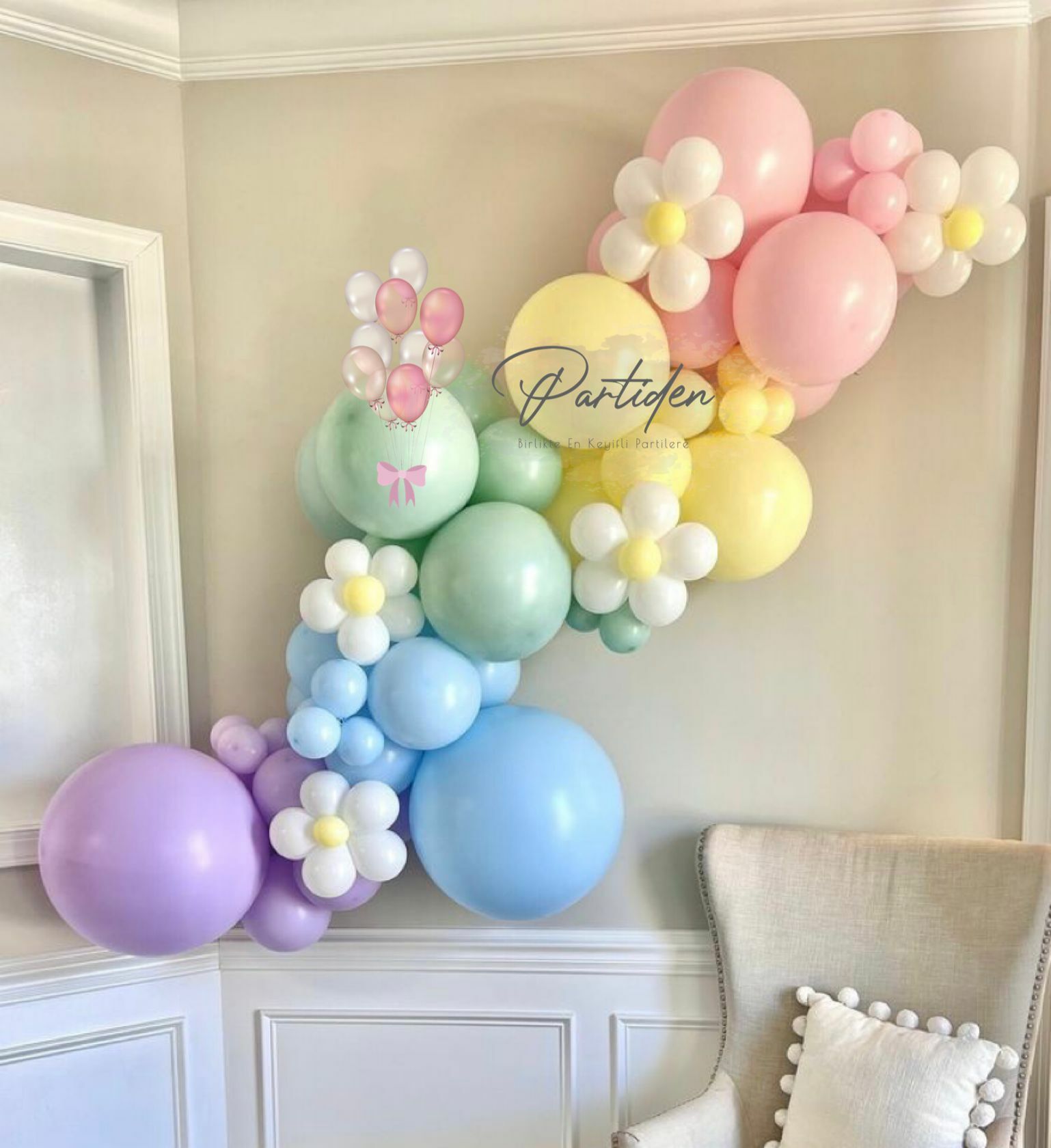 PAPATYA SOFT BALON ZİNCİRİ