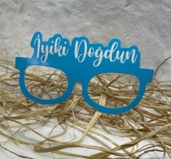 MAVİ İYİKİ DOGDUN GÖZLÜK 8 ADET