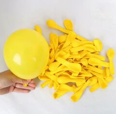 5 İNC MİNİ SARI PASTEL BALON 10 ADET