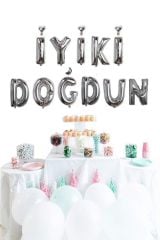 GÜMÜŞ İYİ Kİ DOĞDUN FOLYO BALON