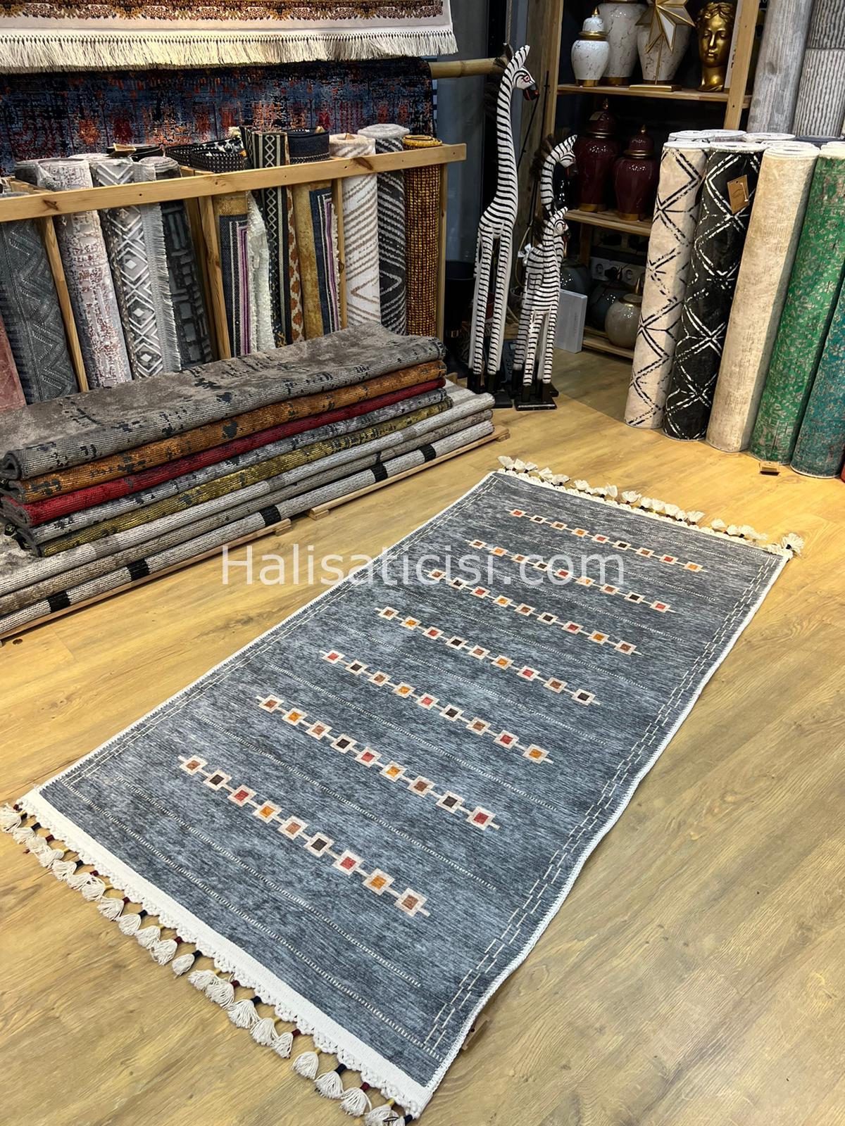 Salerno Çamaşır Makinesinde Yıkanabilir Kilim Halı HS1011